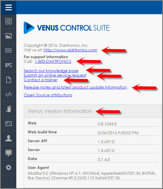 Venus Control Suite Makes Finding Help Easy