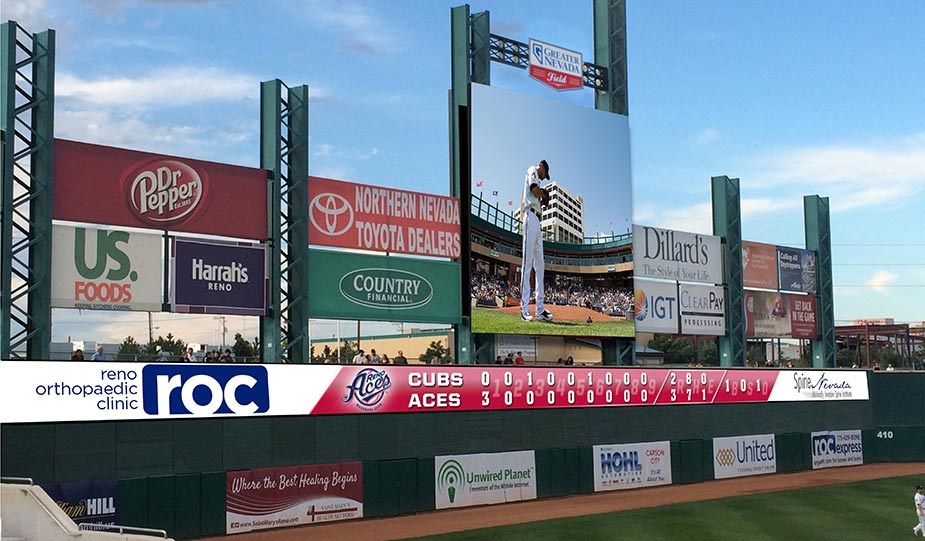 Reno Aces and Reno 1868 FC Bringing Larger Video Displays to Greater