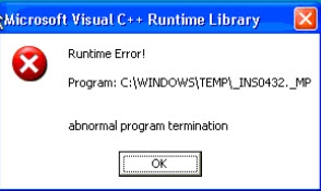 Getting A C Runtime Error When Updating To V3 12 1